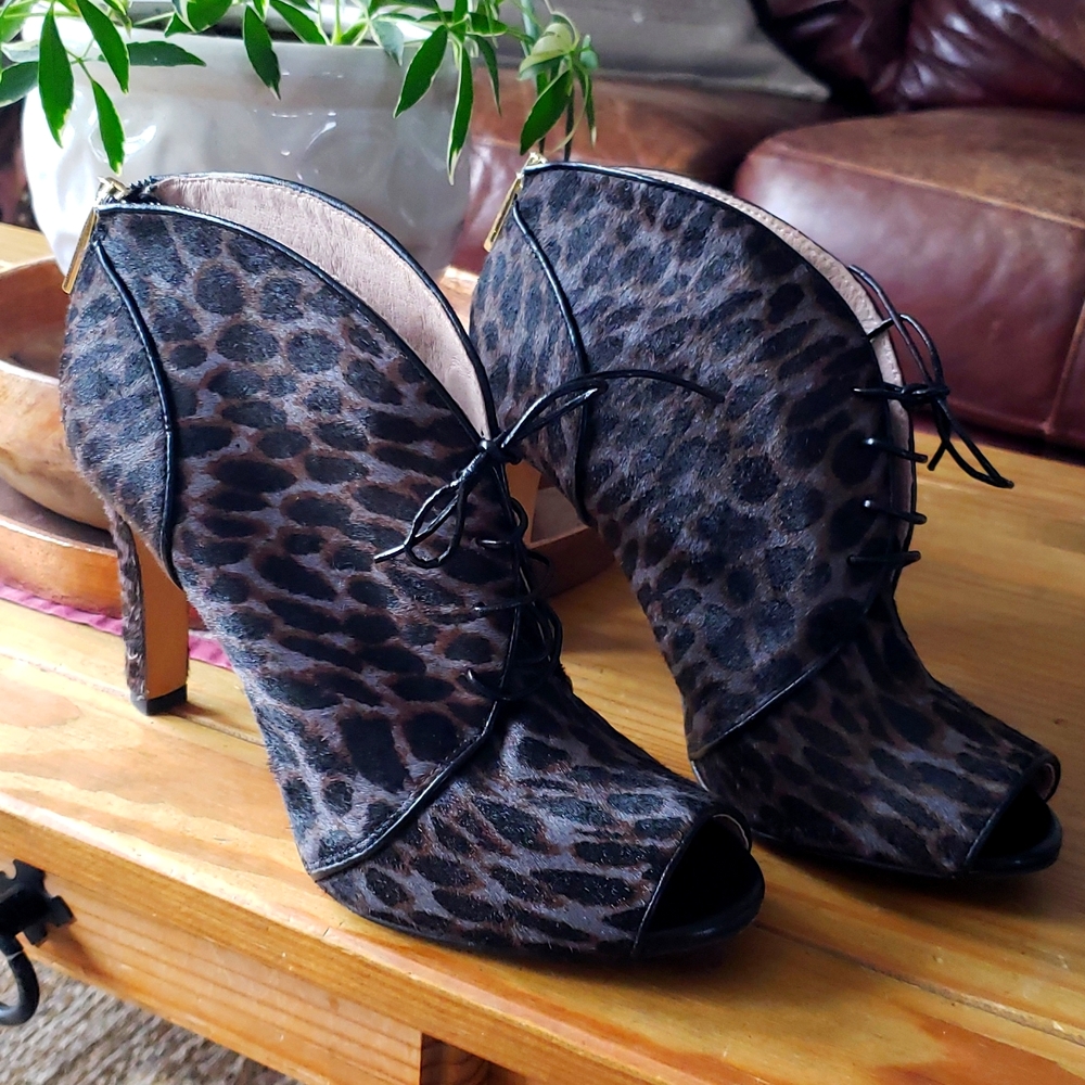 Louise et Cie cow hair heels